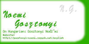 noemi gosztonyi business card